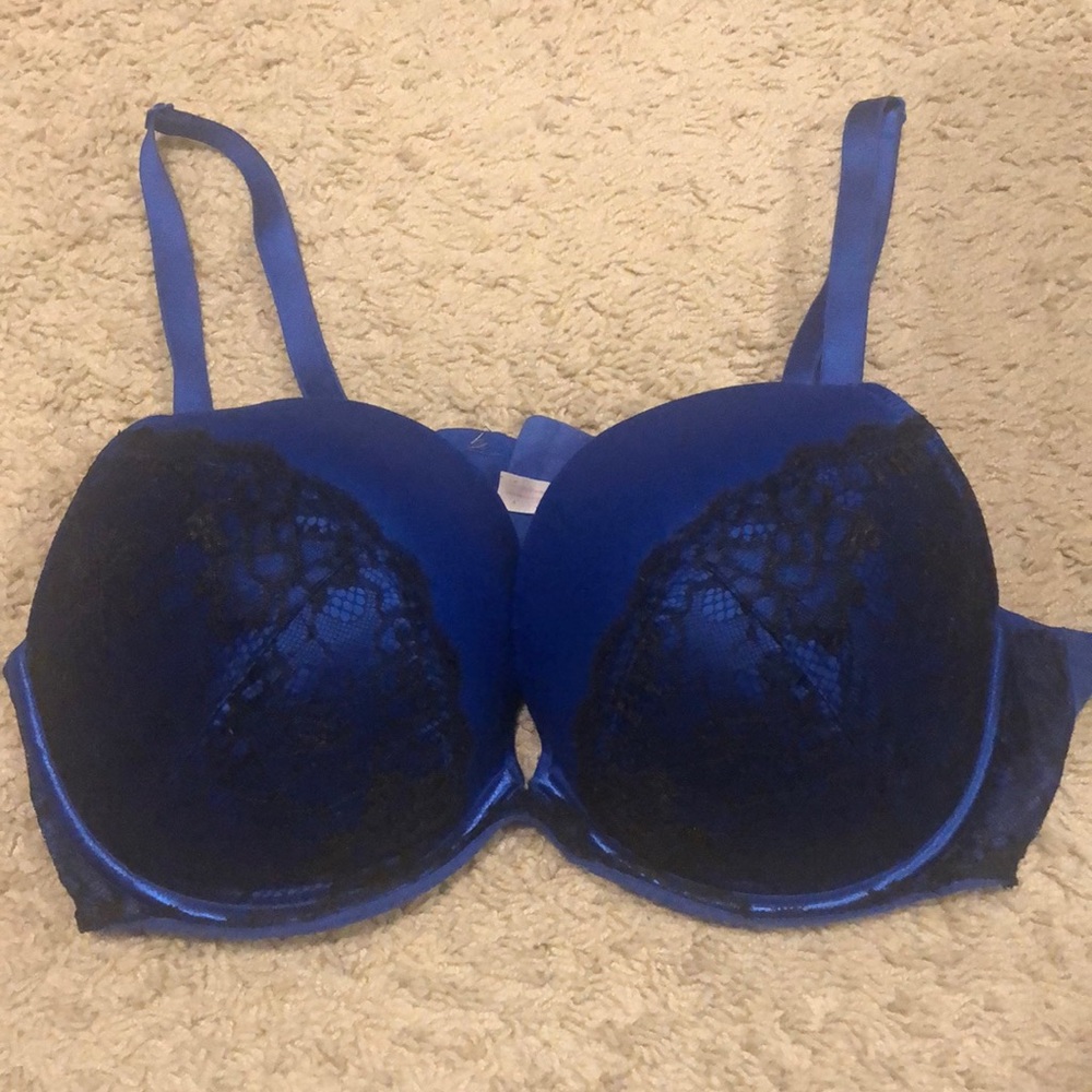 Cacique blue bra adjustable/removable straps